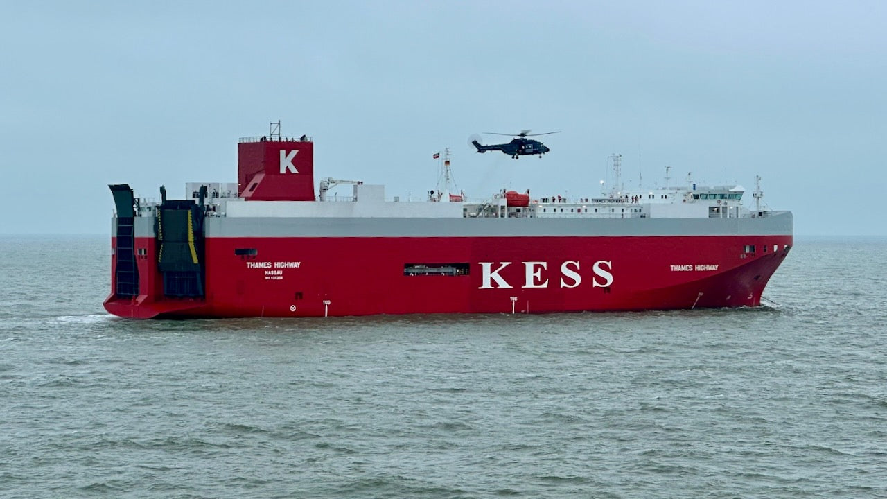 Autofrachter Thames Highway. Foto: Havariekommando