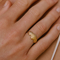 vergoldeter Muschelring