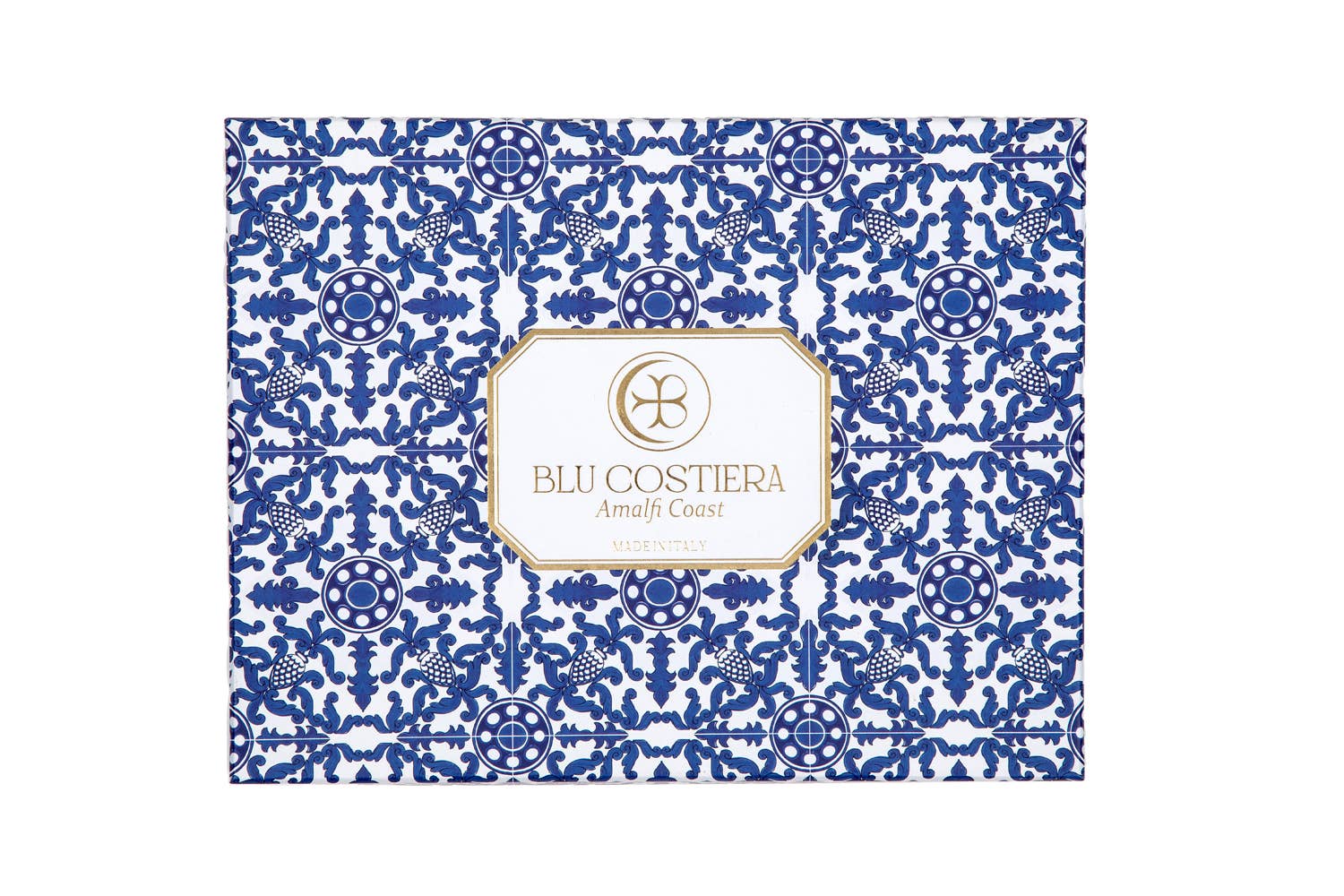 Blu Costiera Geschenkbox – Detailansicht Keramikschale mit Seeigel-Motiv und Seifen