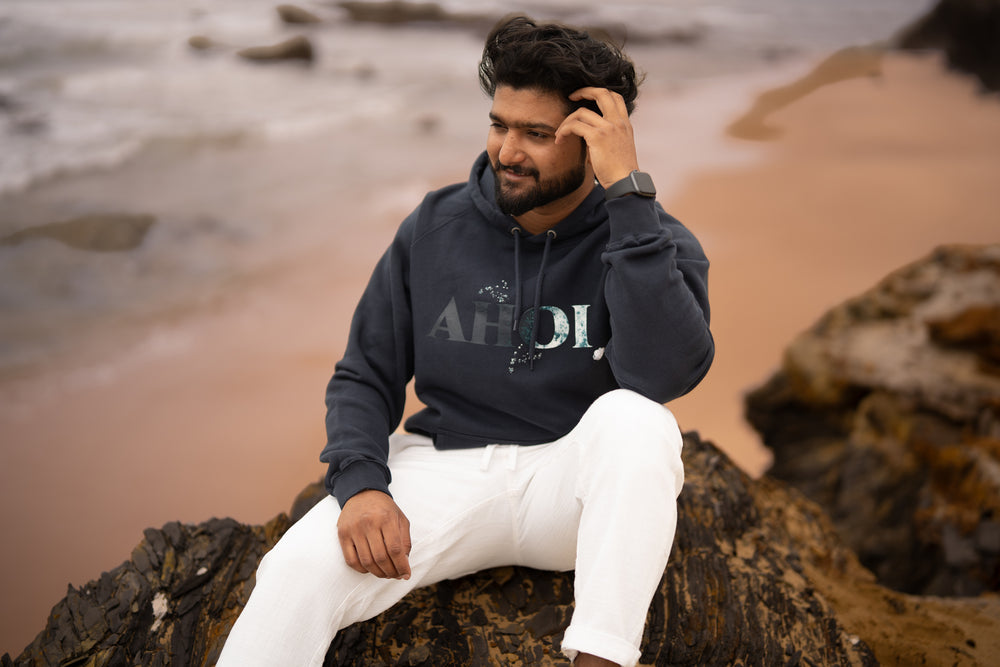 Kapuzenpullover AHOI Navy | ankelinerherz.com