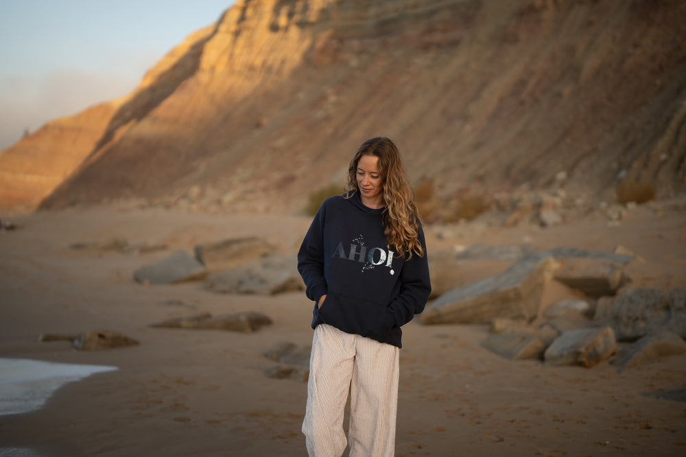 Kapuzenpullover AHOI Navy | ankelinerherz.com