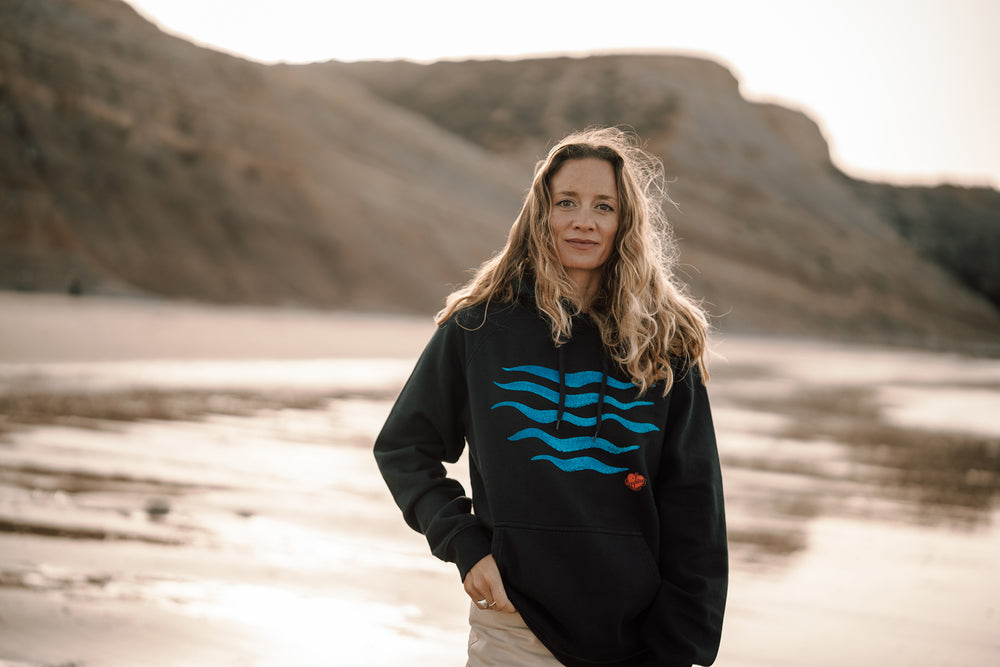 Kapuzenpullover Waves Navy| ankelinerherz.com