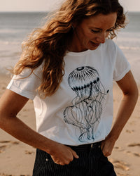 Frauen T-Shirt Waves weiß | ankelinerherz.com