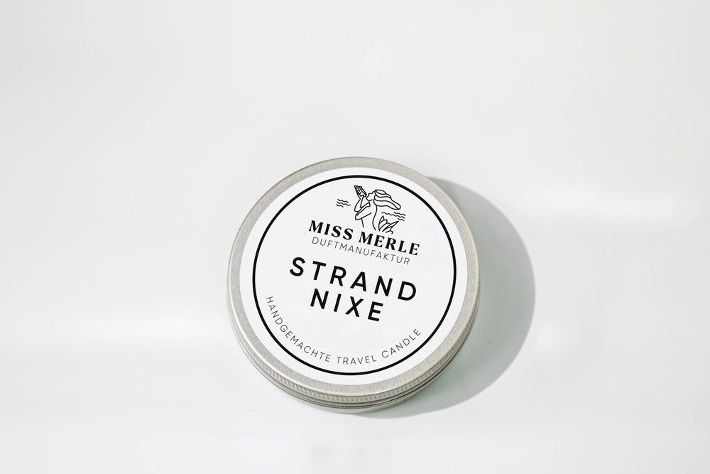 Travel Candle STRANDNIXE– 90g, ideal für Reisen | ankelinerherz.com