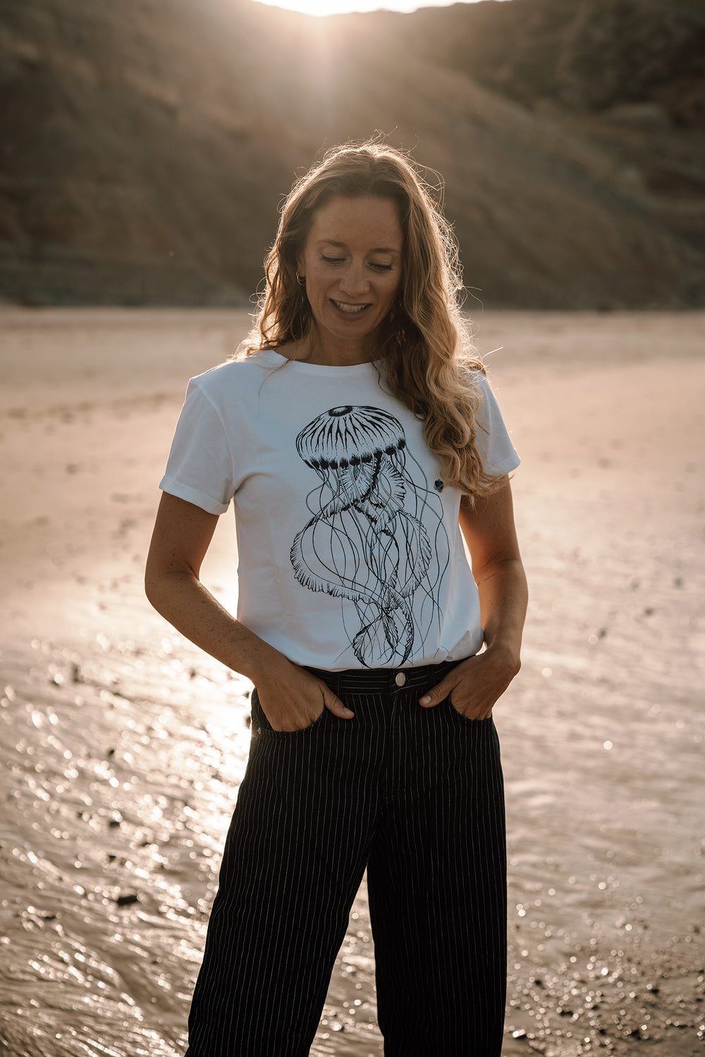 Frauen T-Shirt Waves weiß | ankelinerherz.com