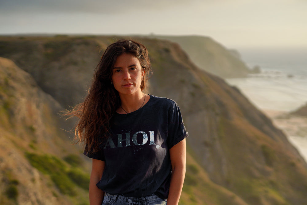 Frauen T-Shirt AHOI navy | ankelinerherz.com