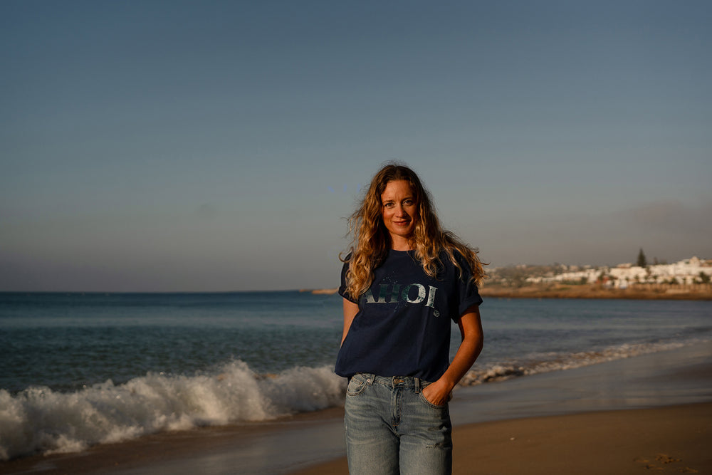 Frauen T-Shirt AHOI navy | ankelinerherz.com