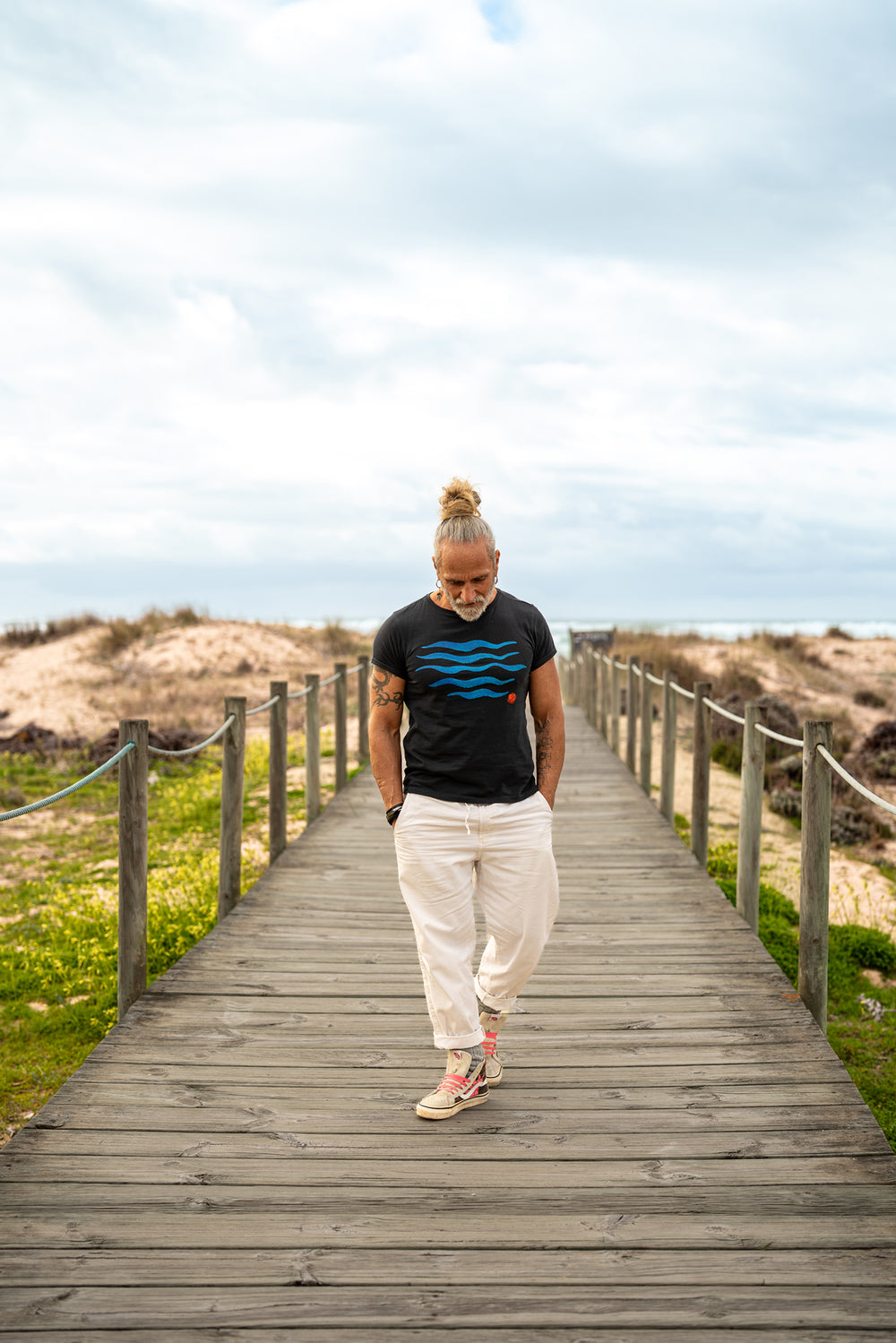 T-Shirt Waves navy | ankelinerherz.com