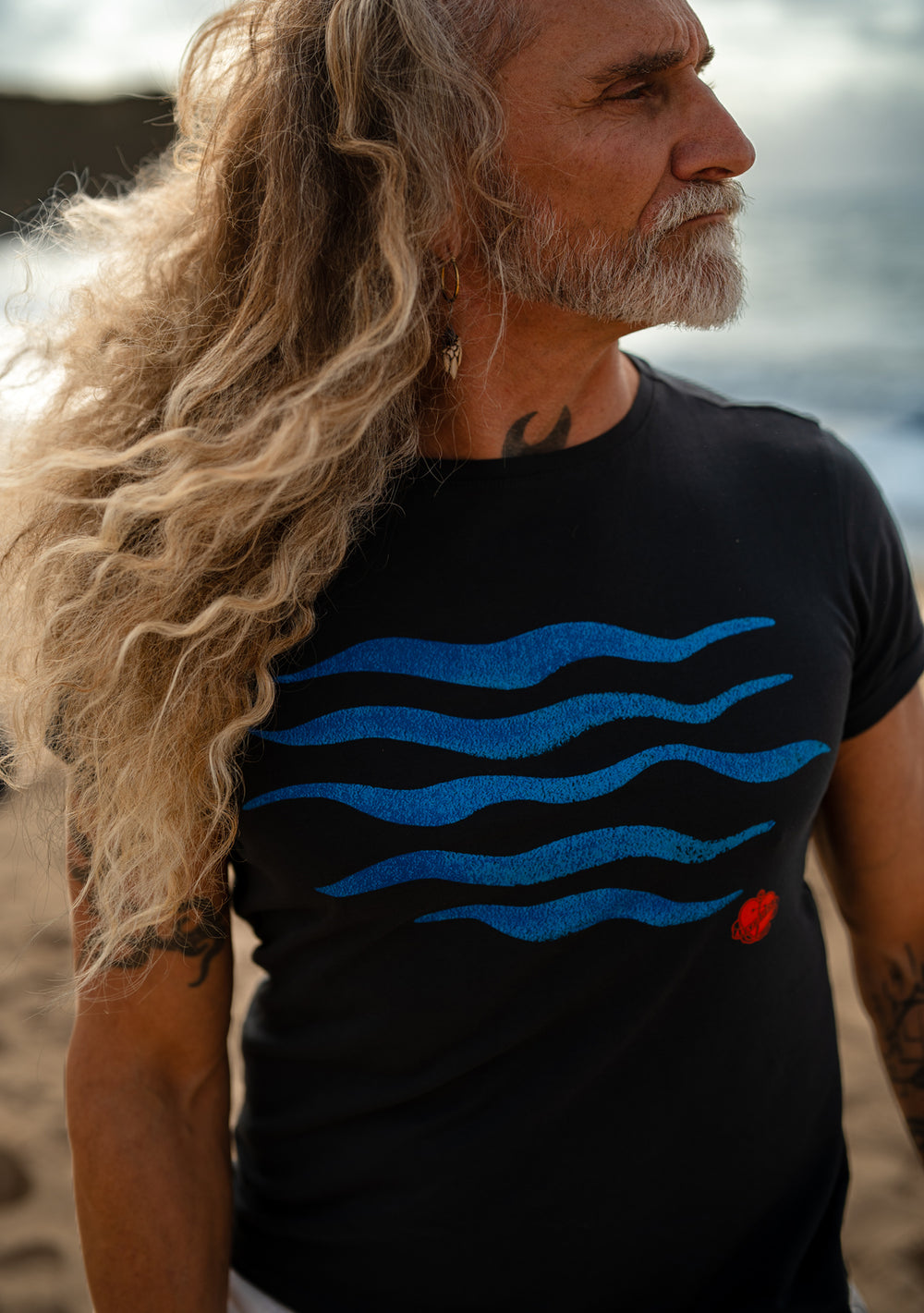 T-Shirt Waves navy | ankelinerherz.com