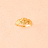 vergoldeter Muschelring